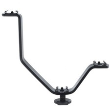 Triple Hot Shoe Mount Bracket - Holds Mic/LED Light/Monitor for DSLR Camera