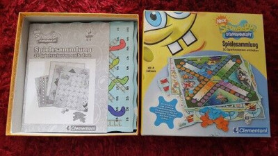 NEUw Clementoni Spongbob Schwammkopf Spielesammlung 30 Spiele Gesellschaftsspiel
