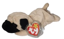 Ty Beanie Baby - PUGSLY the Pug Dog (8 Inch) NEW MWMTs Plush Stuffed Animal Toy