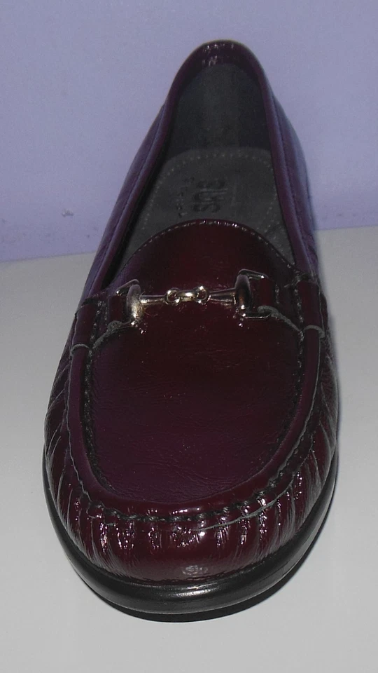 NUEVO SAS San Antonio Zapateros Metro LTD Mocasines Granate Charol 9.5 W Foto 3 de 4