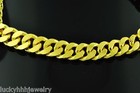 24K Solid Yellow Gold flat curb link handmade bracelet 8 Inches 75.00 grams — photo 4