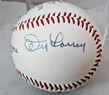 DON LARSON & HALL OF FAMERS DUKE SNIDER & ENOS SLAUGHTER AUTOGRAPHED BASEBALLS
