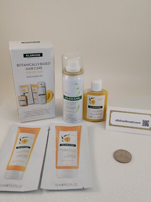 KLORANE Discovery Kit Mango & Oat Milk Hair Care 4 Piece Travel Size Set