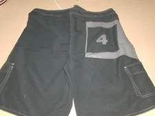 boardshorts fourstar clothing skateboard black surf  size 34    new