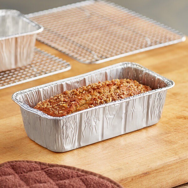 2 Lb Aluminum Foil Mini Loaf Pans (50 Pack) Disposable Small Loaf Pan