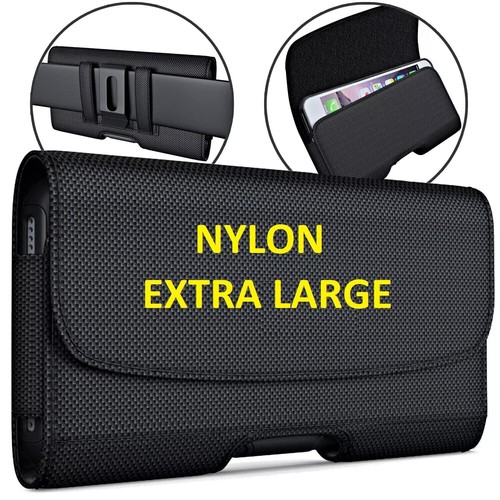 2-pak XL NYLON RUGGED Uchwyt na pasek na telefon komórkowy Kabura Etui z klipsem na pasek Pokrowiec - Zdjęcie 11 z 14
