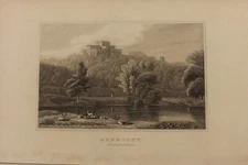 PRINT 1800S B/W  KENMOUNT DUMFRIESSHIRE 19CM BY 13CMS P2231