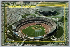 1988 Oakland CA Coliseum Athletics A's Game Golden State Bash Bros postcard E2