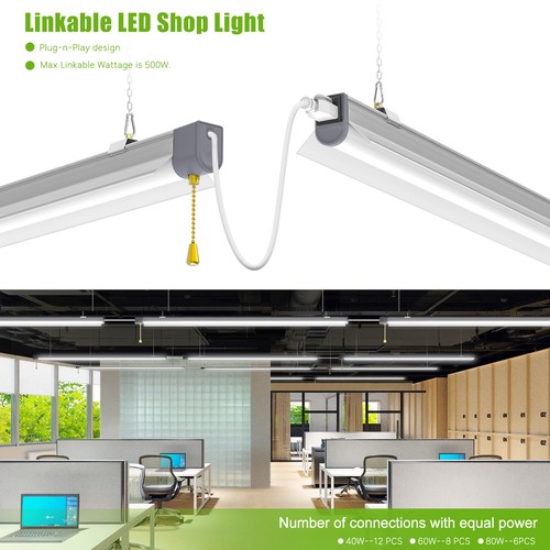 LED Garage Shop Light Bulb 2Pack 60W Linkable 7800LM 5000K High Bay Ceiling Lamp - Picture 6 of 12
