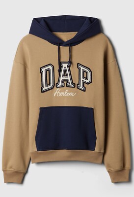 GAP x Dapper Dan DAP Logo Limited Edition Hoodie Sweater Khaki Men's Size 2XL