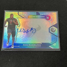 2020 Panini Elements Ross Blacklock TEXANS Future Neon Signs Blue Auto /75