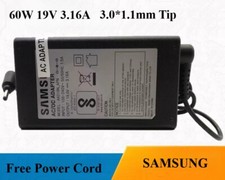 Original Samsung 19V 3.16A 60W Adapter AD-6019R ADP-60ZH D N17908 3.0mm Charger