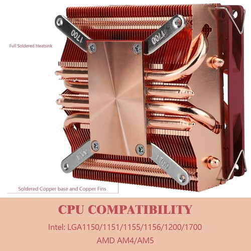 Thermalright AXP90-X53 Full Cooper Low Profile CPU Cooler ITX,with 92mm TL-9015R - Afbeelding 4 van 7