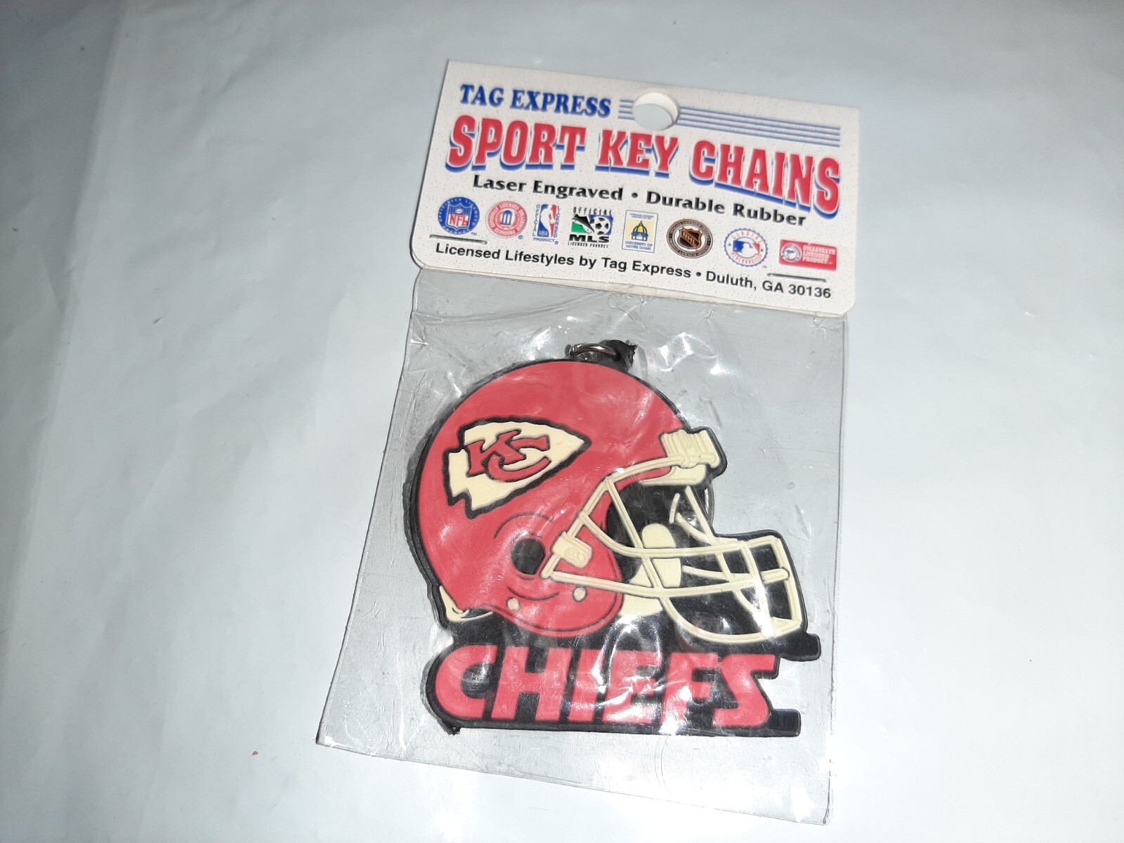 Vtg Kansas City Chiefs Rubber Keyring Keychain NOS Tag Express | eBay