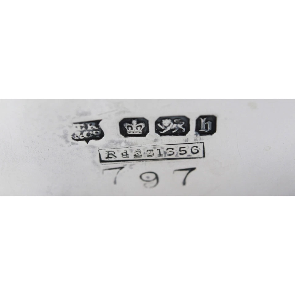 Antigua jarra crema de plata de ley de la época victoriana de 1894 (SL10-) Foto 4 de 4