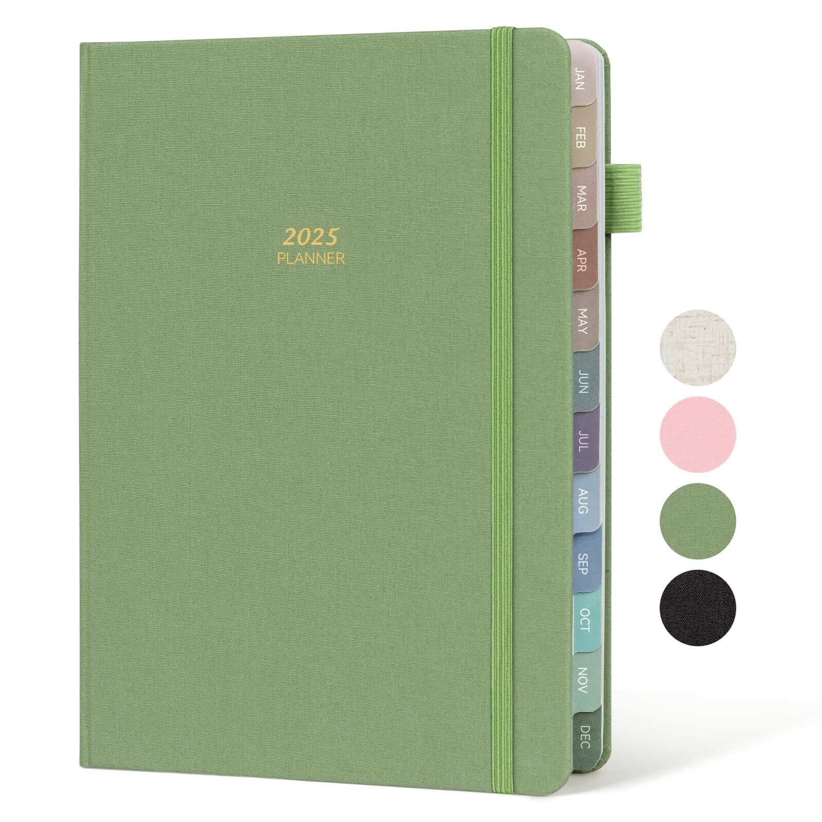 Getink 2025 Linen Cover Planner Weekly & Monthly Daily Agenda Book2025-2026 T...