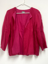 Travelers Collection by Chico s Womens Pink Open Front Blazer Jacket Jacket