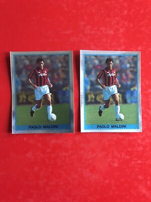 14 STICKERS EUROFLASH CALCIO 90/92/93/94 PAOLO MALDINI MILAN NO PANINI