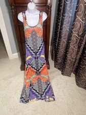Calvin Klein Maxi Multi Colored Aztec Women’s Dress 8