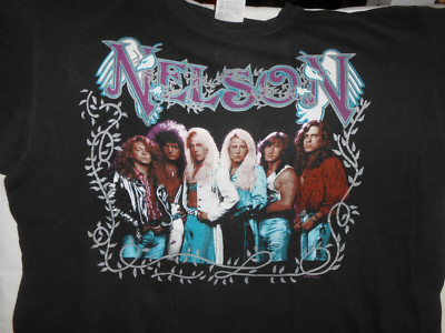 VINTAGE Nelson Band Concert Tour T-Shirt 1990 Black S-234XL T-shirt