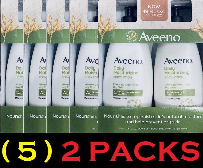 5x New Aveeno Active Naturals Daily Moisturizing Lotion - 24 oz