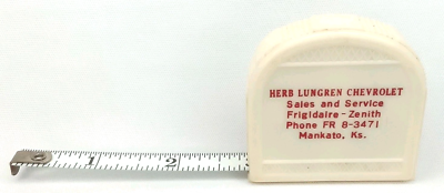 #ad #ad Vintage Herb Lungren Chevrolet Mankato Kansas Advertising Tape Measure $20.29