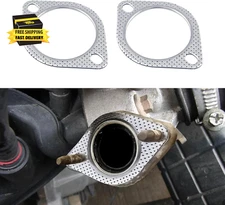 2PCS Car Exhaust Gasket, High Temp Exhaust Gasket, Ultra Seal 2-Bolt 2.5-Inch Ex