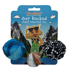 Meowijuana Organic Catnip Filled Get Rocked Rock String Cat Toy American Grown