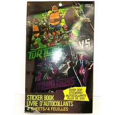 Teenage Mutant Ninja Turtles Sticker Book 4 Sheets Over 300 Stickers