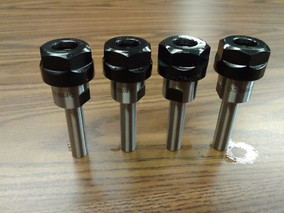 4 ER20 COLLET CHUCKS 1/2''X2'' STRAIGHT SHANK stub Tool Holders, #ER20-CK122
