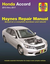 2013-2017 Honda Accord Haynes Repair Service Workshop Manual 9781620922583