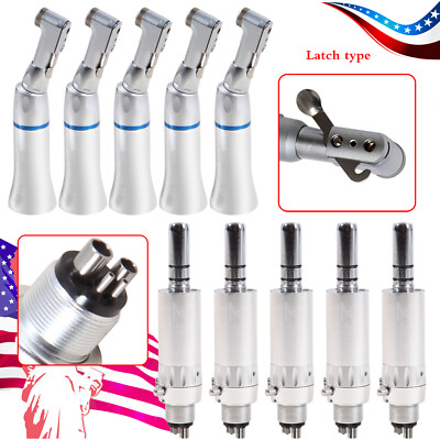 1-5*Dental Low Speed Handpiece Contra Angle latch /Air Motor E-type 4 holes ty