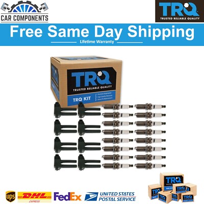 TRQ Ignition Coils & Spark Plugs Fits 2009-2019 Chrysler Dodge Jeep 11-19 Ram