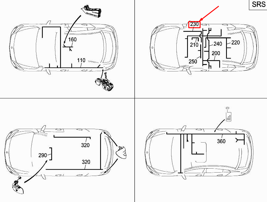 NOUVEAU HARNAIS DE PROTECTION PIÉTONS MERCEDES-BENZ CLA C117 A1175403608