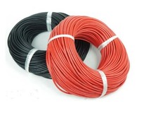 22 AWG stranded hook up wire, 50 RED and 50 Black UL1007, 300v US Made
