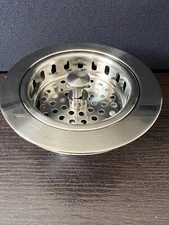 JULIEN Brass Duo Strainer for Kitchen Sink Satin Nickel
