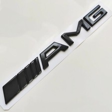 Für Mercedes Benz AMG Flache Emblem Aufkleber Auto Trunk Abzeichen Schwarz Glanz