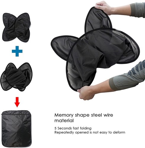 Tesla Model 3 Front and Rear Half Skylight Sunshades and Blockouts 4 Pieces  d2 - Picture 4 of 11