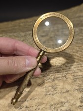 Vintage Style Brass Magnifying Glass 1941 Brass Loupe