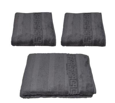 Cawö 1001 Frottee Set 1x Duschtuch + 2x Handtuch UVP 74,85  grau SALE Geschenk