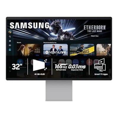 SAMSUNG 32  OLED M9 SMART MONITOR 4K QD-OLED 165HZ 0.03MS LS32FM902SNXZA - GRAY