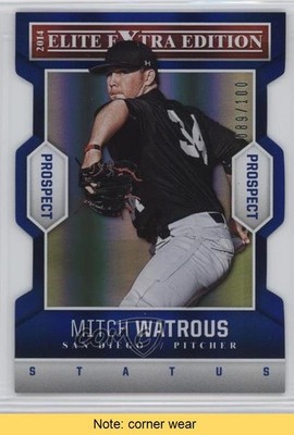 2014 Elite Extra Edition Prospects Status Blue Die-Cut Mitch Watrous READ 0c6