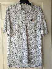 Performance Men's Medium M Vineyard Vines Polyester Marlin Fish AOP Golf Polo