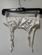 Vintage Victoria's Secret Second Skin Satin Garter Belt Gold Label 90  s sz P S