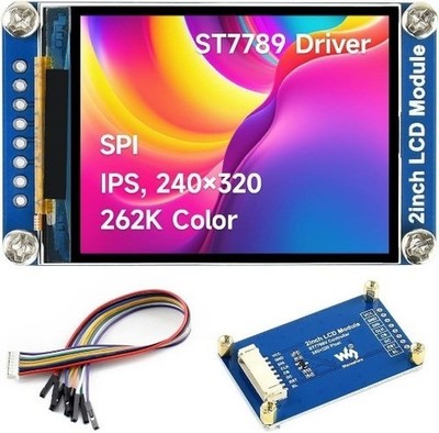 ST7789 IPS LCD Display Module 2 Inch 240x320 262K Color SPI Interface Raspberry