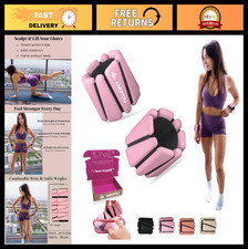 Adjustable Wrist Ankle Weights Set 2 lb Total, 1 lb Each Fitness Bangles