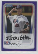 2011 Bowman Draft Chrome Prospects Retail Purple Refractor Trevor Clifton 0l1
