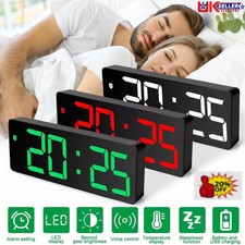 Alarm Clock Led Display Digital Mirror Alarm Clock Battery/Plug-In Alarm Clock