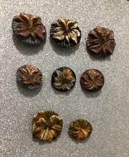 COMPOSITION SET OF 8 ORCHIDS BUTTONS and  3 FLOWERS