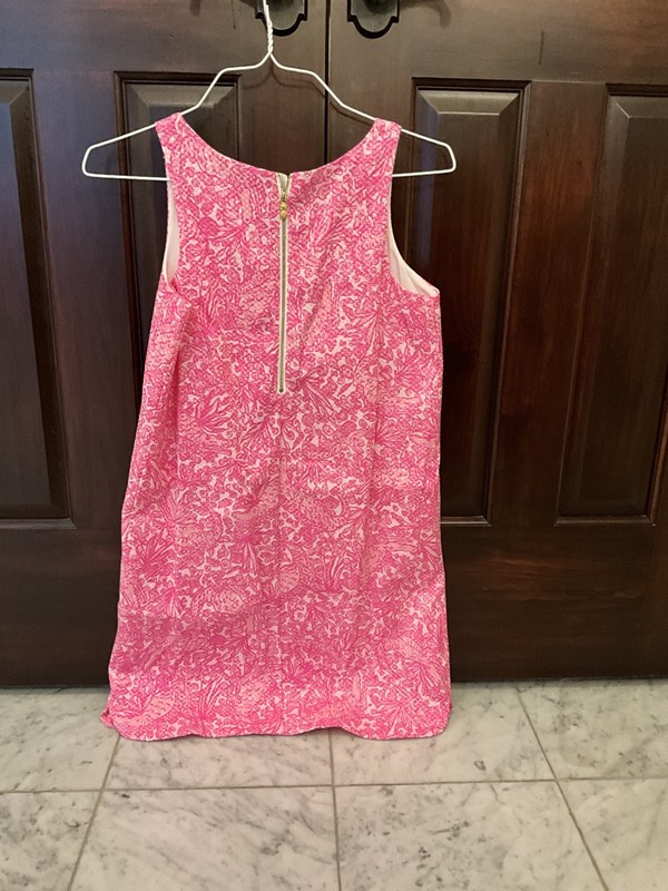 Lilly Pulitzer x Target Dress Girls XL Pink Shift Coastal Floral Sleeveless NWOT